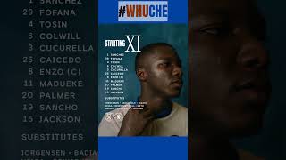 Sancho starting today vs West Ham  WHUCHE Starting XI  West ham Chelsea [upl. by Cirillo]