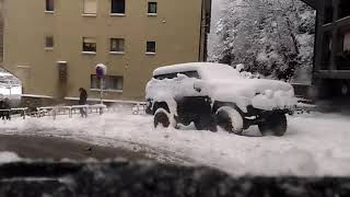 Driving on the snowcovered roads of Andorra [upl. by Corkhill]