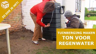 Tuinberging maken Regenton  Zo doe je het [upl. by Adiarf]