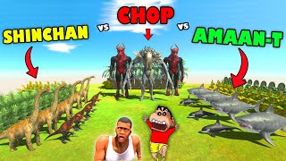 SHINCHAN SECRET TEAM vs CHOP TEAM vs AMAAN TEAM in Animal Revolt Battle Simulator [upl. by Capp758]