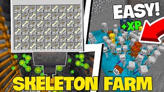 EASIEST AFK Skeleton Mob XP Farm Minecraft Bedrock 121 2024 [upl. by Murphy]