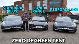 New Tesla Model 3 Standard LFP v Long Range v Performance  real world range and charge compared [upl. by Past]