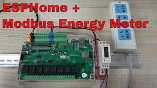 Energy meter add to ESPHome by RS485 Modbus For Home Assistant [upl. by Novert]