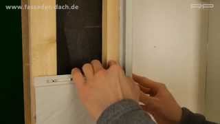 Fensterlaibung einer Fassadenverkleidung mit FProfil aus Aluminium [upl. by Janela]