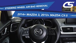 20142016 Mazda 3 Leather Steering Wheel Air Bag Removal [upl. by Oilicec891]