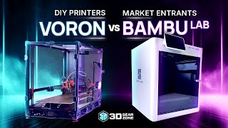 Voron 24 Rat Rig VCore and VzBot vs Bambu Lab X1C and Creality K1 [upl. by Tabib819]