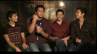 New Moon Wolf Pack interview Chaske Alex Bronson Kiowa [upl. by Xanthe42]