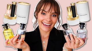 Reviewing My Louis Vuitton Perfume Collection are they worth it Travel Size VS Full Bottle [upl. by Notsehc951]