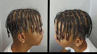 Mens Box Braids  Straight Hair [upl. by Froma]