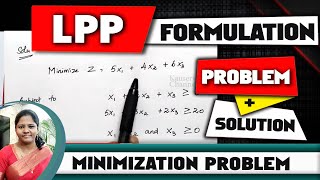 2 Formulation of LPP  Minimization  Problem with Solution  Development of LPP Model  kauserwise [upl. by Iral]