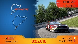 Hotlap 802810  Setup  Nordschleife  Ford Mustang GT3  Assetto Corsa Competizione v1103 [upl. by Akimahc]