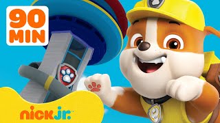 PAW Patrol Rubbles Lookout Tower Rescues w Chase  90 Minute Compilation  Rubble amp Crew [upl. by Naud]