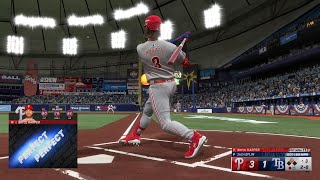 MLB The Show 24  Philadelphia Phillies vs Tampa Bay Rays  World series  Game 2 [upl. by Ymeraj158]