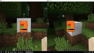 démo synchronisation de deux clients sur un serveur minecraft [upl. by Garnette]