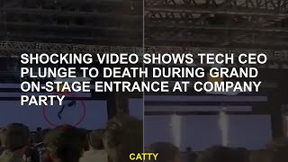 The shock video shows that the technology CEO dive into death during the entrance on the company par [upl. by Azilef]