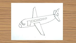 How to draw aeroplane  Aeroplane drawing  aeroplane [upl. by Ahsikahs174]