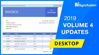 Syncfusion Desktop Updates—2019 Volume 4 [upl. by Dlonyer]