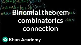 Binomial theorem combinatorics connection  Algebra II  Khan Academy [upl. by Airreis]