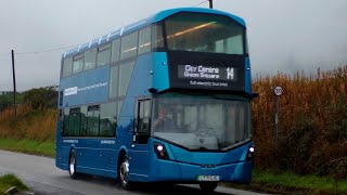 Demo Wright StreetdeckBEV Electroliner  LY71GJE  Stagecoach Bluebird  Service 14 [upl. by Khalil]