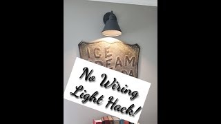 Diy No Wire Sconce Light Hack [upl. by Jollanta]