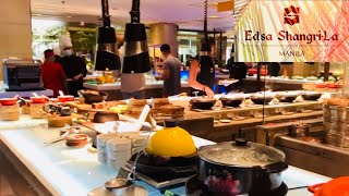 SHANGRILA HOTEL BREAKFASTBUFFET  HeatBuffet at EDSA Shangrila [upl. by Loos944]