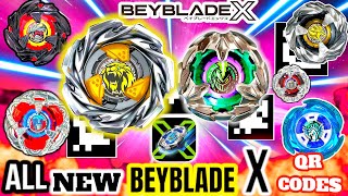 BEYBLADE X APP Hasbro ALL NEW BEYBLADES QR CODES  CLAW LEON  LANCE KNIGHT HASBRO BEYBLADE X APP [upl. by Crescentia]