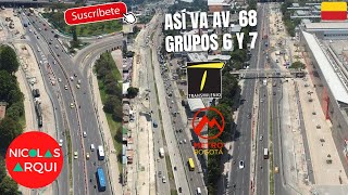 Así va Construcción de TransMilenio Avenida Carrera 68 entre Calle 80 y Calle 63 con 68 en Bogotá 🇨🇴 [upl. by Dleifniw]