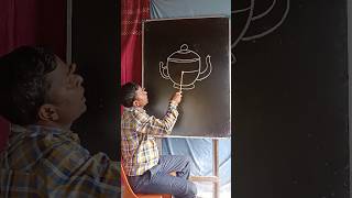 How to draw a tea kettle step by step teakettleviralartdrawingtutorialshorts [upl. by Belac981]