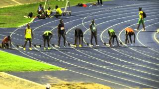 Barnes and Ohara 100M at the All Comers Meet May 24 2014 [upl. by Slavin]