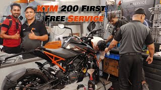 KTM 200 First Free Service Cost 2024  KTM 200 Duke  KTM Duke 200 2024 Model [upl. by Resor]