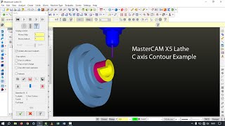 MasterCam X5  CAxis Lathe Example [upl. by Joshi]