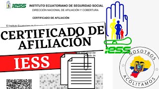 🔍 Como sacar certificado de afiliacion al iess [upl. by Dickerson]