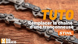 TUTO  Comment faire pour changer une chaîne tronçonneuse [upl. by Leinahtam]