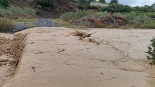 Desbordamiento del Río Guadalmedina a su paso por Restaurante Montesol Casabermeja 29 Octubre 2024 [upl. by Enelyw]