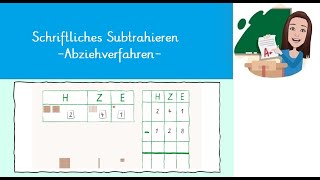 Schriftliches Subtrahieren Abziehverfahren [upl. by Assedo532]