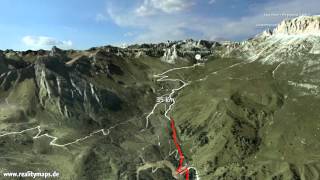 HERO Südtirol Dolomites 2016 3D Track 60 km [upl. by Gage]