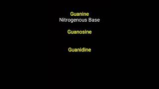 Guanosine vs Guanidine [upl. by Ahseuqram]