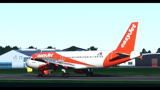 Lelystad airport landing  A320200 CFM  FENIX ADDON  MSFS [upl. by Bunce]