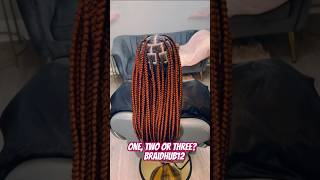 ✅Knotless braids 12 or 3 millionviews shorts boxbraids foryou [upl. by Zsa907]