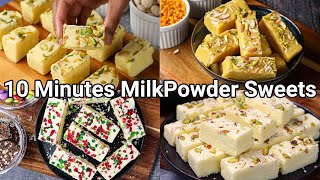 10 Mins Indian Milk Sweets Recipes  4 Quick amp Easy Milk Desserts Recipes  Milk based Recipes [upl. by Hickey666]