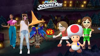 Mario Sports Mix  Dodgeball 3 players Expert CPU Exhibition Match 255 [upl. by Ditter]