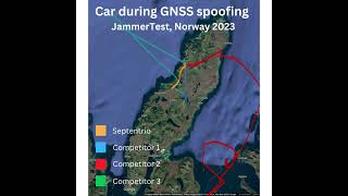 Spoofing car test  Septentrio GNSS receiver not spoofed [upl. by Adey]