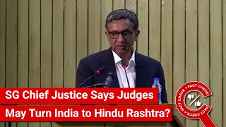 FACT CHECK Did Singapore Chief Justice Caution that Biased Judges May Turn India to Hindu Rashtra [upl. by Rebecca]