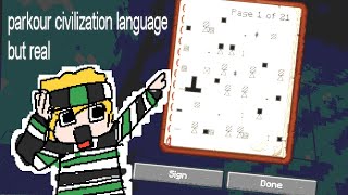 Now YOU can learn the MINECRAFT PARKOUR LANGUAGE download in description [upl. by Illona]