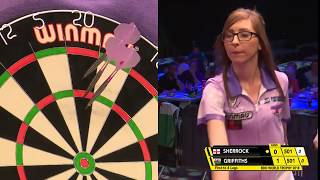 Sherrock vs Griffiths Darts Ladies World Trophy 2018 Round 1 [upl. by Ynnad919]