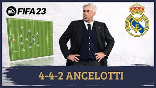 Ancelotti 442 Rombo Real Madrid FIFA 23 Tácticas [upl. by Lowis]