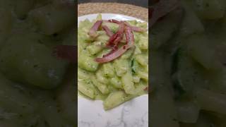 Pasta con zucchine speck e stracchino cremosa e ricca di sapore video shorts [upl. by Cordle380]