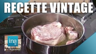 Recette  Côte de veau épaisse au ragôut de carottes et pommes de terre  Archive INA [upl. by Aenotna]