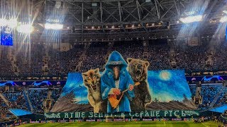 Zenit St  RB Lipsia quotZenit Fans Crazy Choreoquot 05112019 [upl. by Eimyaj]