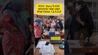 POV  Guru PJOK dimintai nilai Guru Kelas 1 2 4 5 6 pov guru ibuguru lucu ngakak shorts [upl. by Menedez469]